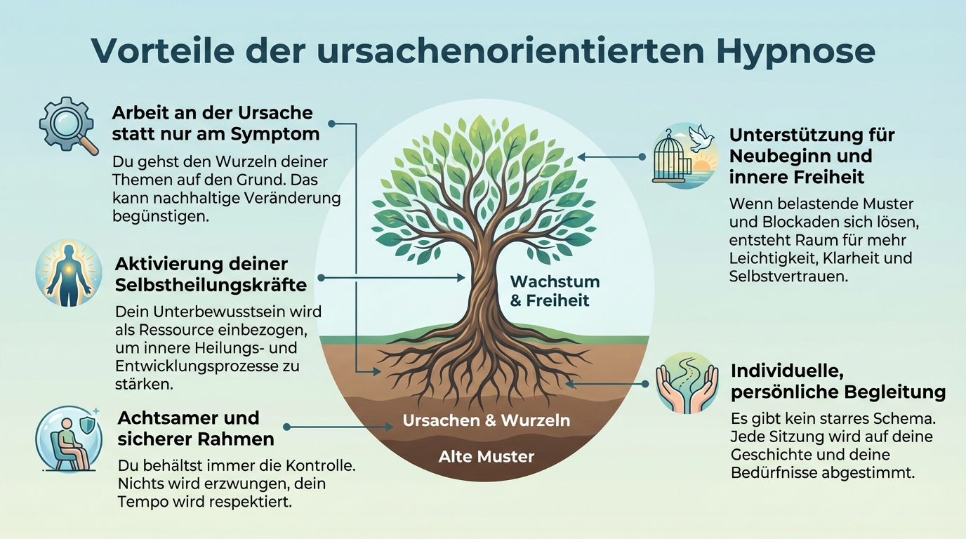 Vorteile der Ursachenorientierte Hypnose leicht erklärt