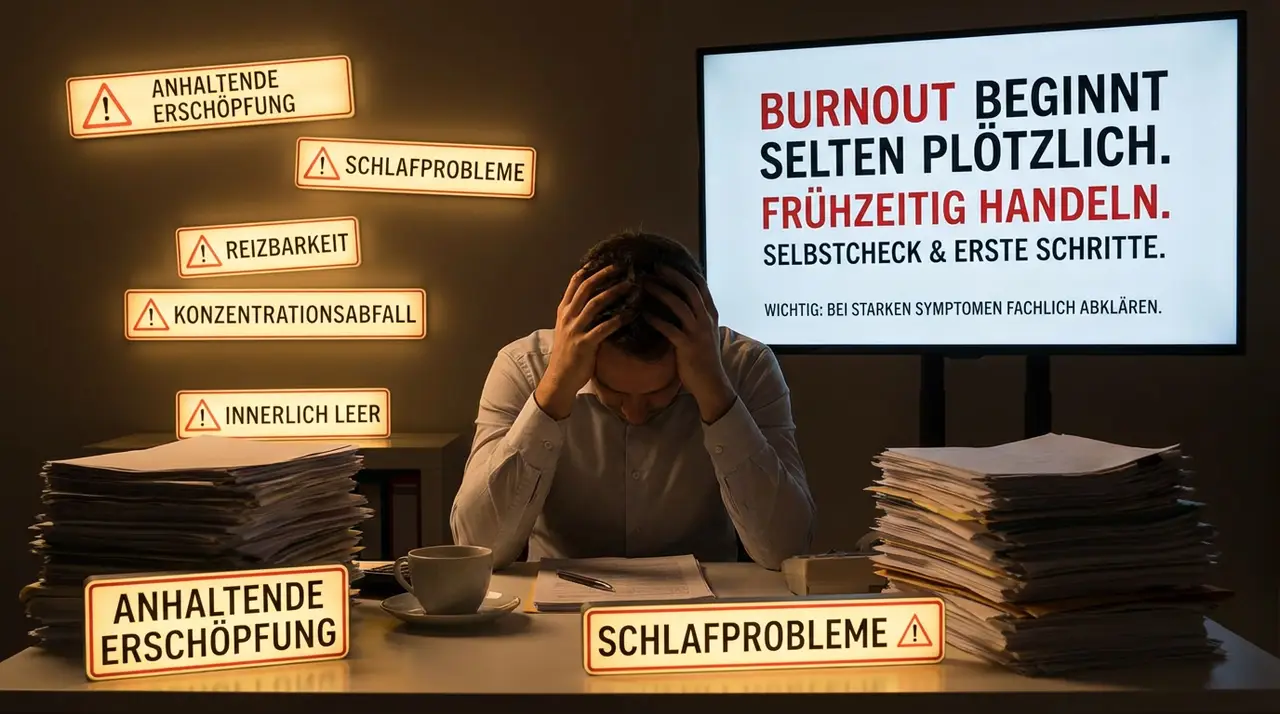 Burnout beginnt selten plötzlich – frühe Warnzeichen rechtzeitig erkennen