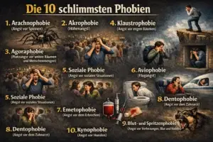 Die 10 schlimmsten Phobien mit Hypnose bekämpfen