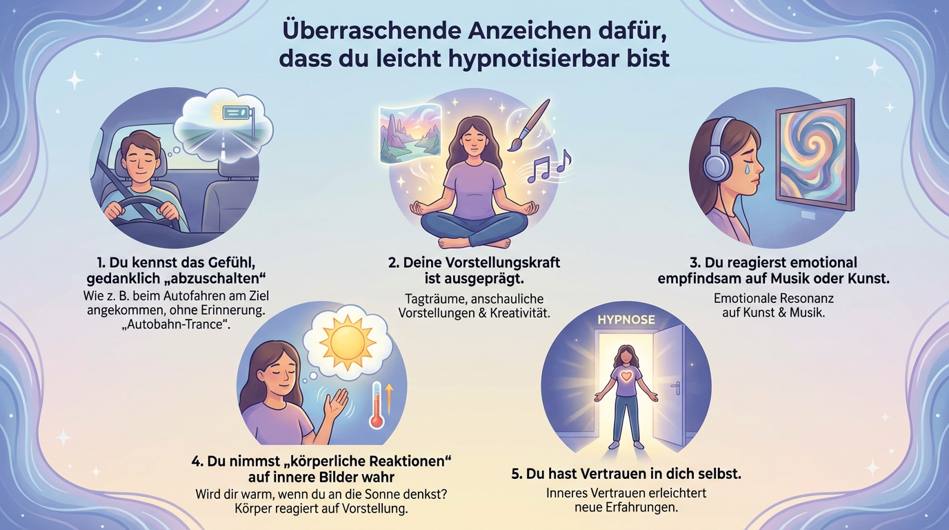 Überraschende Anzeichen dafür, dass du leicht hypnotisierbar bist