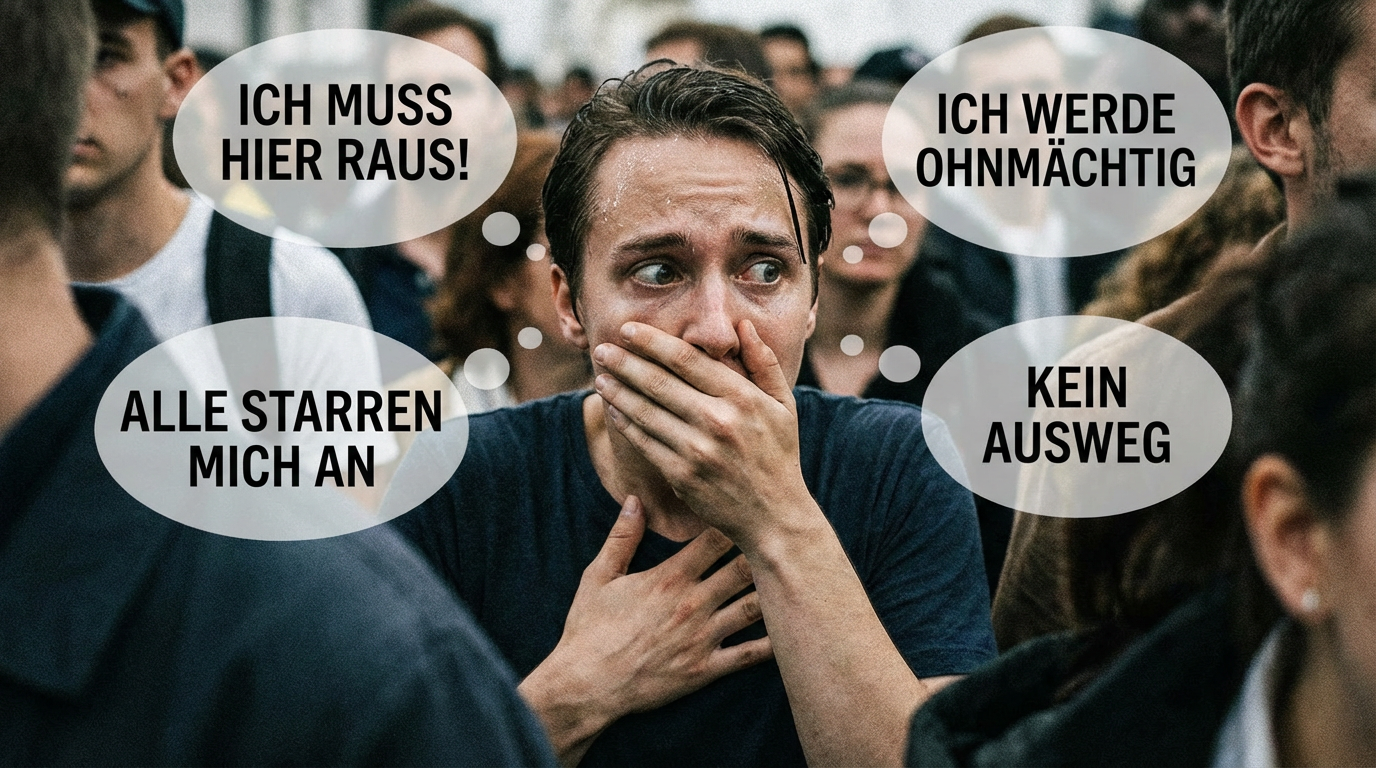 Angst vor Menschenansammlungen (Engephobie): typische Symptome und Anzeichen