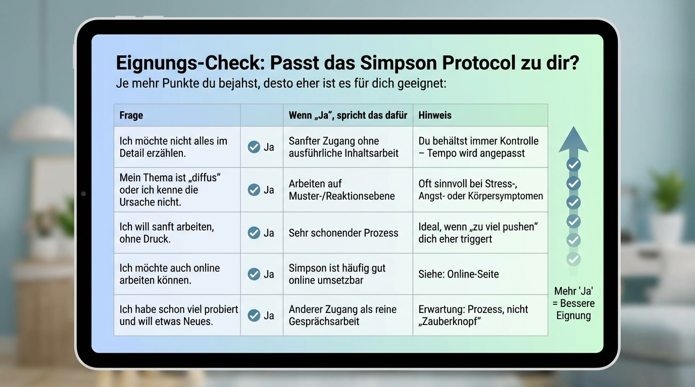 Eignungs-Check: Passt das Simpson Protocol zu dir?