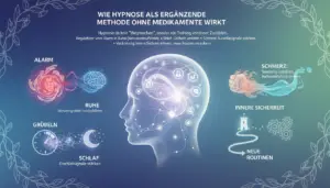 Wie Hypnose als ergänzende Methode ohne Medikamente wirkt Hypnose ist kein „Wegmachen“, sondern ein Training von inneren Zuständen. Je nach Thema arbeiten wir z. B. an: Regulation: vom Alarm in Ruhe (Nervensystem runterfahren) Schlaf: Grübeln entkoppeln, Einschlafsignale stärken Schmerz: Spannung reduzieren, Aufmerksamkeit lenken, Ressourcen stärken Veränderung: innere Sicherheit erhöhen, neue Routinen verankern